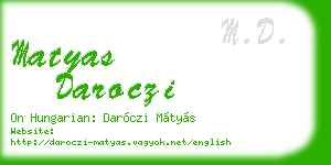 matyas daroczi business card