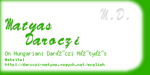 matyas daroczi business card